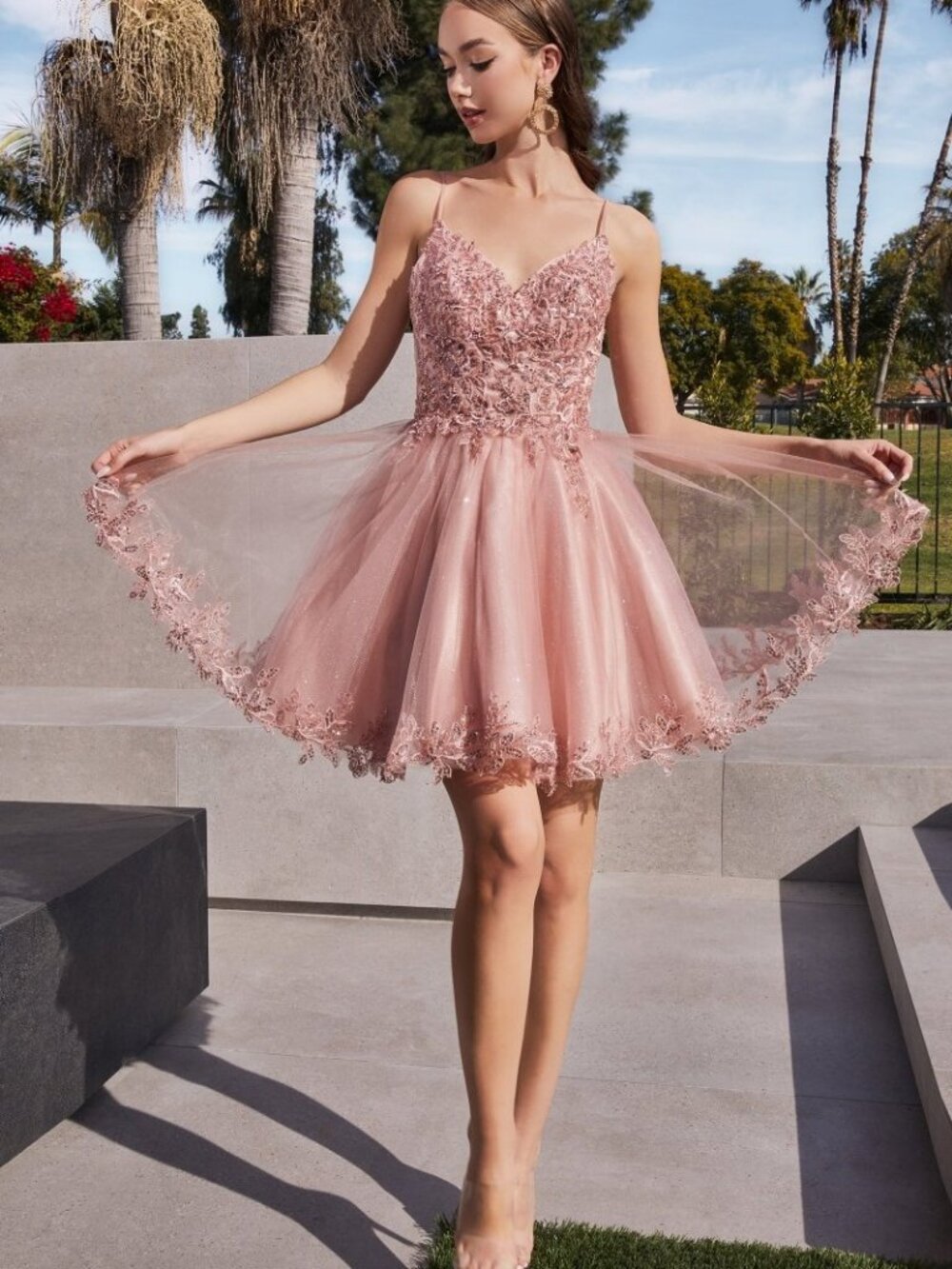 NEW BLUSH Evening Gown Floor Length Formal Elegant Stunning CD0213